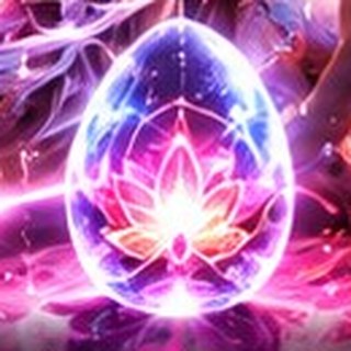 虹色に光る卵
